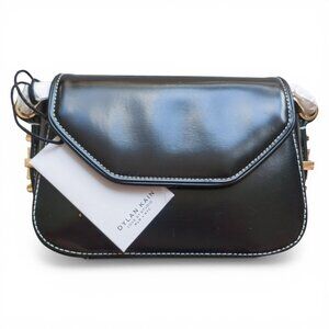 Dylan Kain Wax Lux Bag Black Leather Chain Crossbody NWT $520 Retail